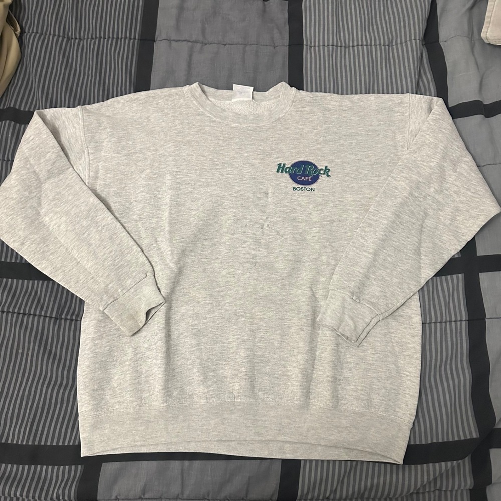 Vintage 90s Hard Rock Cafe Boston "Rock N Roll" Sweatshirt Mens XL VTG World Y2K - Picture 2 of 5